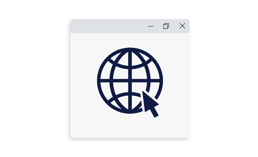 cursor on the browser icon